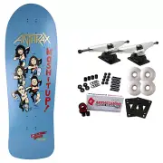 Brand-X Old School Skateboard Complete Anthrax 2022 Collectors Edition Blue 10"