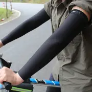 Cooling Arm Sleeves Cover Ice Silk Cuff Outdoor Sports UV Sun Protectio.