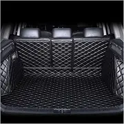 Full Coverage Car Rear Boot Leather-Mat, Compatible with Subaru Forester 2019-2023 2024 2025, Cargo Tray Liners Anti-Scratch Anti-Slip Carpets, Trunk Pad(A-Black)
