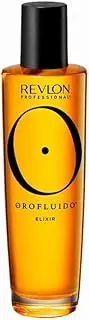 REVLON PROFESSIONAL Orofluido Argan Oil Elixir, 100 ml, Nourishing Leave in Hair Care with Argan Oil, Smoothing Hair Oil for Smooth, Shiny Hair, with Anti Frizz, Vegan