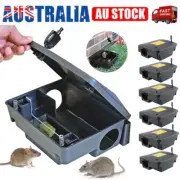 6x Defence Rat Bait Lockable Station Trap Control Box Rodent Poison Mouse +Lock