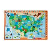 Melissa and Doug Jumbo USA Map Puzzle with 63 National Parks Educational Fun