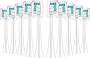 Vulxogo 10 Pack Soft Replacement Electric Brush Head C2 Compatible with Phillips Sonicare DiamondClean ProtectiveClean EasyClean FlexCare HealthyWhite Control Snap-on for adults (White)