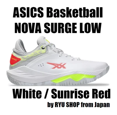 ASICS Basketball Shoes NOVA SURGE LOW 1061A043.103 White / Sunrise Red