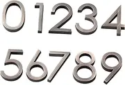 WOONEKY 10Pcs House Number Stickers Durable Address Numbers for Mailboxes and Doors Easy to Read Room Identification Industrial Style Plaque