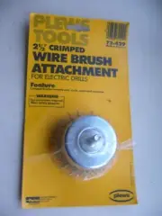 NOS Plews Tools 2 1/2" Wire Brush Attachment 72- 429 For Electric Drills