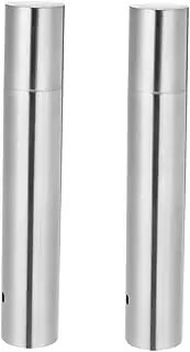 ZUNOXAZ 2pcs Vintage Certificate Holder Tube Portable Document Storage for Travel Polished Stainless Steel Holder for Birth Certificates and Diplomas Chic Design for
