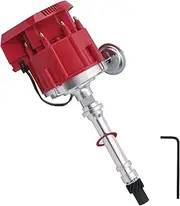 High Performance Racing Hei Distributor Red Cap Compatible with Chevy/gm SBC BBC Small Block/Big Block 65k coil 7500RPM 283 305 307 327 350 400 396 402 427 454 V8 Replacement 1035001 JM6500R