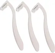 MUSISALY Manual Shaver Set 3pcs Mini Facial Hair Remover Body Hair Trimmer Safe Gentle for Women Travel Home Use