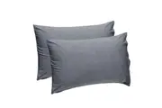 LINENOVA Cooling Pillowcase Summer Pillow Cases 2 Pack (Grey)