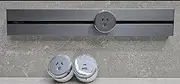 HEX TECH 500mm Modern Power Strip with 2 Australian Standard Power Outlets and 1 USB, Wall-Mounted Design, Brushed Grey