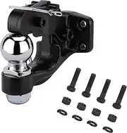 HEYOUTH Towing Hitch Diameter 50 mm Ball Head, up to 8000 kg/8T Combination Coupling Head in Black, Towing Hitch Ball, for Transporter, Pick-Up, Truck, Car, Quad, Tractor, etc