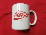 Coca-Cola Coffee Mug Cup White with Red Enjoy Coca-Cola Logo