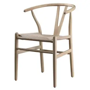 德宜客新中式y椅靠背扶手椅子北歐簡約書桌原木圈椅家用實木餐椅