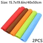 2PCS Rectangle Silicone Coaster Placemat Kneading Pad Home Table Mat 40x50cm