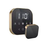 Mr. Steam AIRTBK-BB AirTempo Control in Black with Brushed Bronze Bezel