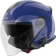 Bogotto H586 BT Solid Bluetooth Jet Helmet, Size M for Men