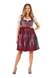 Haus Huberts Dirndl Dirndl Luxe Women's Elegant German Bavarian Dress with Apron