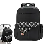 Stylish Diaper Backpack, Diaper Bag Backpack, Large Capacity Stroller Diaper Bag, Multi-Function Diaper Backpack with Charging Port, 43x30x19cm Large Capacity Diaper Backpack for Baby's Needs