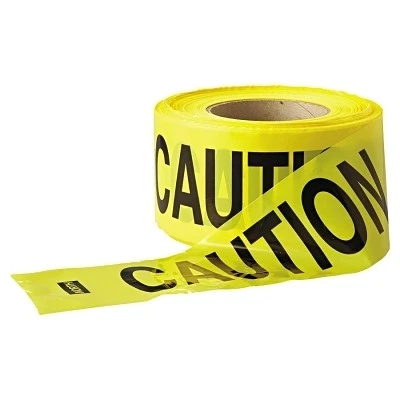 Economy Barrier Tape, 3 in x 1000 ft, Yellow, Caution ORS Nasco ANCHOR BRAND