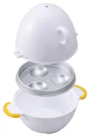 KAI Microwave Cooker for 3 Boiled Eggs, Easy and Time Saving