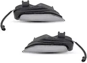 Car Front LED Daytime Running Light DRL Turn Signal,Compatible With Infiniti Q50 Q50S Sport Model 2014-2020 Fog Lamp Cover Grill Trim(Clear Lens)