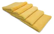 CLEANLINK PREMIUM MICROFIBRE ALL PURPOSE CLOTH 400 x 400mm Yellow Pack of 5