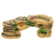 Reptile Hiding Cave Resin Tortoise Habitat Turtles Dock Aquarium Tortoise Ramp