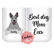 freedomlook Personalized Australian Cattle Dog Mom Dad Mug Blue Heeler Women Men
