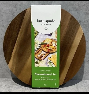 Kate Spade x Target Cheese Board Knives Acacia Wood Cheeseboard NY Charcuterie T