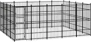 Outdoor Dog Kennel Steel 18.43 m²,Dog Kennels & Runs 162.6KG-3097983