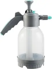 Pump Sprayer 2L Transparent Spray Bottle 2 Mode PP Non-Slip Pressure Sprayer with Decompression Valve Handheld Water for Watering Gardening Cleaning Pump