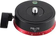 Aluminum Alloy Panorama Ball Tripod Head, 3/8 Inch Screw Camera Panoramic Panning Base with Bubble Level, 360 Panoramic Tripod Leveling Base for DSLR Cameras, Bird Watching