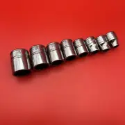 NEW Snap-On Tools F101-F241 8 PC SET 3/8" Drive SAE Shallow Socket Set 12PT USA