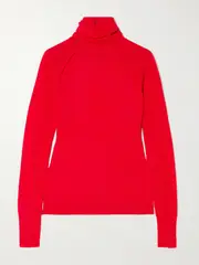 [Victoria Beckham] Victoria Beckham - Layered Merino Wool Turtleneck Top - medium medium Red