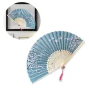 Folding Hand Held Fans Fan Chinese Style Silk Fan Dances Wedding Props V4N6