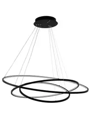 Multiply 3 Light LED Colour-Shifting Ring Pendant in Black