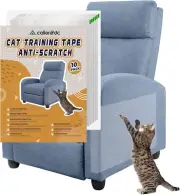 Anti Scratching Tapes, 10Pcs Furniture Protectors for Cats, 0.1Mm Cat Couch Prot