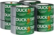 Duck Brand 284358 All-Purpose Duct Tape, 1.88" by 45 yd., Silver, 12 Rolls per Pack