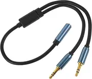 MERRYHAPY 1pc Headphone Jack Adapter Splitter Cable for Headset and Mic Adapter with Clear Label Compact Design Stable Connection for Computer Use