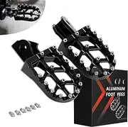 JFG RACING Dirt Bike Foot Pegs 7075 CNC Pedals Rests for Surron Light Bee X and S/E Ride Pro SS/CRF150F CRF230F 03-19/CRF250F 19-24/XR150L 15-24/KDX200 83-94-Black