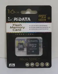 在飛比找Yahoo!奇摩拍賣優惠-錸德 Ridata  micro SDHC 16GB 記憶卡