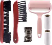 Mardatt 6Pcs Billiard Table Accessories Kit Includes Pool Table Brush, Billiards Table Rail Brush, Cue Cleaning Cloth, Sticky Lint Roller and Core Wooden Cleaning Brush Kit for Billiard Pool Table