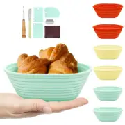 Silicone Banneton, Sourdough Bread Baskets (Set of 6, 6.5 Inch), Oval Proofin...