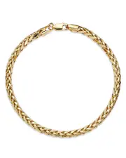 Bloomingdale's Fine Collection Men's Wheat Link Chain Bracelet in 14K Yellow Gold
