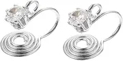 STOBOK Gold Plated Ear Clip Jewelry Accessories Earring Making Kit Earring Base Safe Ear Clips