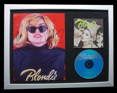 BLONDIE+HARRY+SIGNED+FRAMED+EAT BEAT+GLASS+ATOMIC=100% GENUINE+FAST GLOBAL SHIP