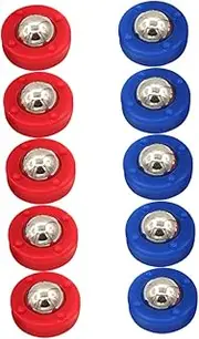 ERINGOGO 10pcs Set Mini Shuffleboard Set for Family Interaction Tabletop Game Indoor Curling Fun for Improves Hand Eye Coordination Included
