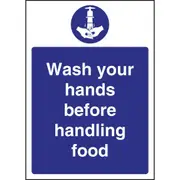 Vogue Wash Hands Sign - 300x200mm 11 3/4x7 3/4" (Self-Adhesive)