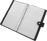 Sewroro Business Checkbook Receipt Organizer Invoice Storage Album Office Document Holder Pu PVC Material Tidy Invoice Folder